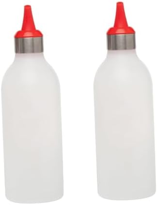 STOBAZA 2-Piece KitchenCondiment Squeeze Bottles with Red 450ml