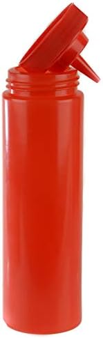 24-Piece Red Plastic Condiment Squeeze Bottles - BPA-Free Reusable and Durable