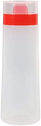 Dioche 4-Hole Squeeze Bottle Premium Resin Condiment Refillable Red