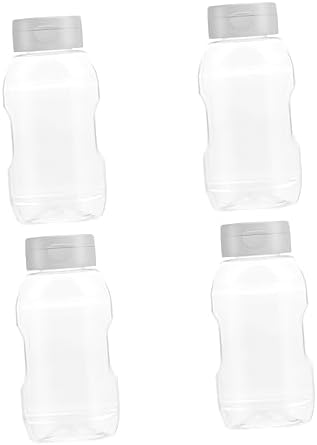 4-Piece Condiment Squeeze Bottles with Caps