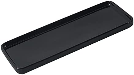 Floatant Small Black Ceramic Vanity Tray for Bathroom Bedroom Large
