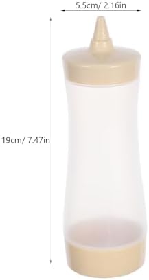 Garneck 3pcs Reusable Condiment Squeeze Bottles with Lids