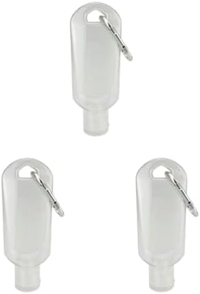 3-Pack Transparent Portable Hot Sauce Keychain Bottles