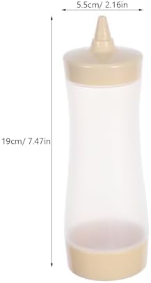 Kichvoe 3-Pack Condiment Squeeze Bottles - Beige Plastic - 65x65x19cm