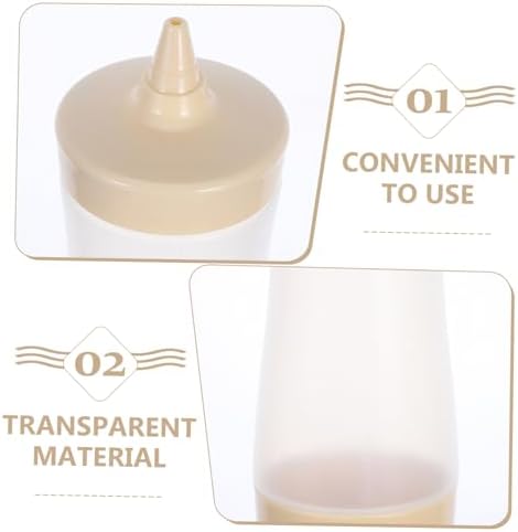 Set of 3 Salad Dressing Squeeze Bottles for BBQ Camping