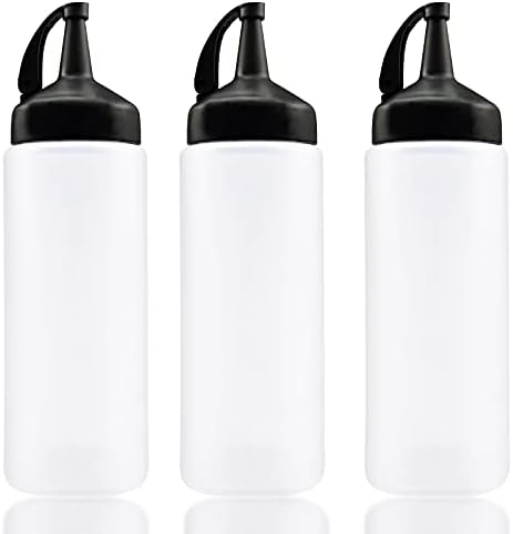 Jutoe 3-Pack Squeeze Condiment Bottles