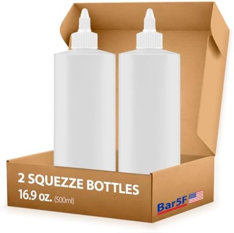 Colorful 16oz Condiment Squeeze Bottles