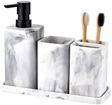 ZCCZ Marble Look Toothbrush Holder