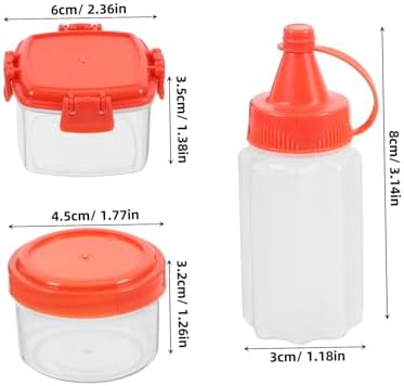 KICHOUSE 12-Piece Transparent Mini Squeeze Condiment Bottles Set With