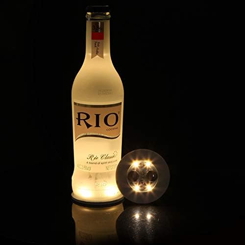 LED Bottle Lights with 3M Sticker - 7 Bottles Warm White