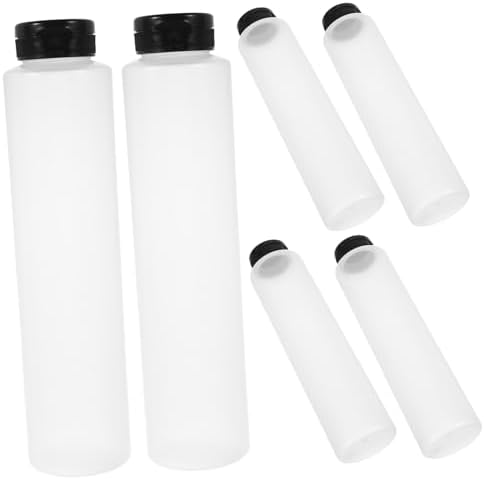 6-Piece Squeeze Bottle Set for Sauces Leak-Proof with Lids