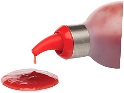 STOBAZA 2-Piece KitchenCondiment Squeeze Bottles with Red 450ml