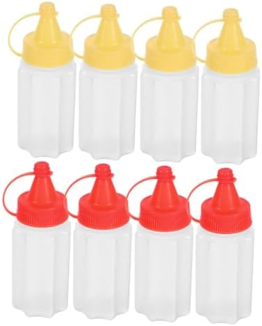 BIUDECO Mini Condiment Squeeze Bottles for Honey Ketchup Oil Travel BBQ