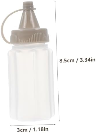 NAMOARLY 8pcs Kitchen Condiment Squeeze Bottles Set Transparent Plastic Sauce Dispenser