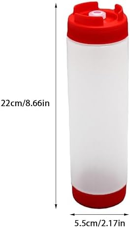 EMVANV 3-Pack 16oz Squeeze Bottles for Sauces Red