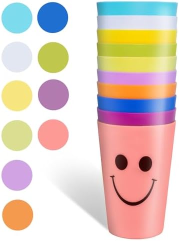 Smile Face Toothbrush Holder Reusable Stackable 260ml for Kids