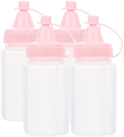 4-Pack of Sturdy 60ml Sauce Squeeze Bottles for Home Use