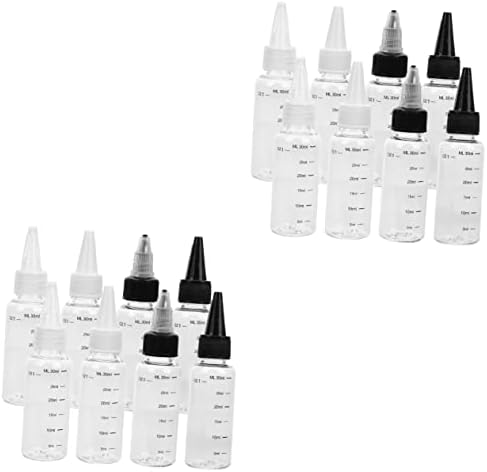 SHOWERORO 16 Pcs Gradient DIY Condiment Squeeze Bottles
