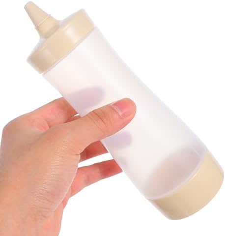 Kichvoe 3-Pack Condiment Squeeze Bottles - Beige Plastic - 65x65x19cm