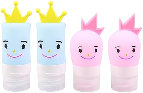 Portable Prince Princess Condiment Bottles for Lunch