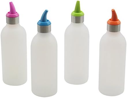 Sleek 4-Pack Squeeze Bottles for Kitchen Crafts