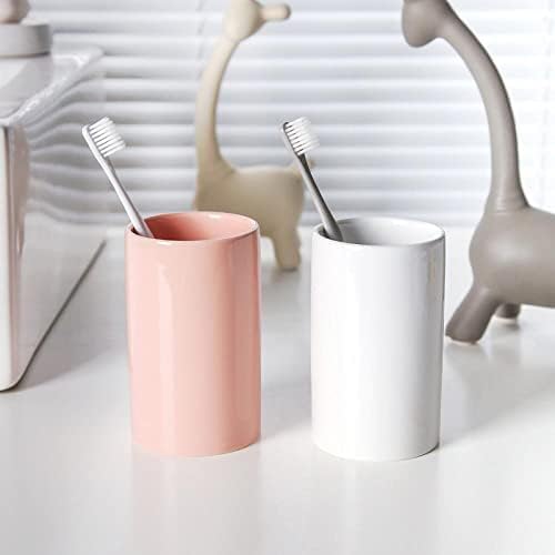 2-Piece Ceramic Mouthwash Cups Easy to Use