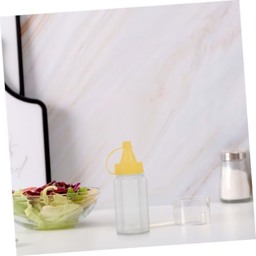 BIUDECO Mini Condiment Squeeze Bottles for Honey Ketchup Oil Travel BBQ