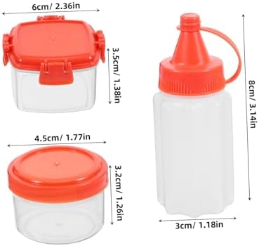 VILLFUL Set of 12 Mini Squeeze Bottles for Seasoning Storage