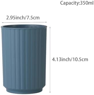 Wide-Striped Toothbrush Water Cup 2Pcs