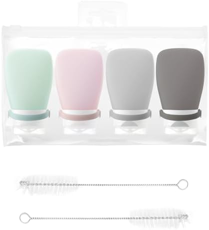 4Pcs Squeeze Salad Dressing Bottles with Brush Set