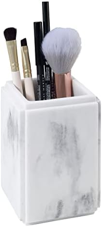 Premium Resin Tumbler Marble-Style Bathroom Organizer
