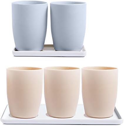 LandHope Ceramic Vanity Tray Small Rectangle White