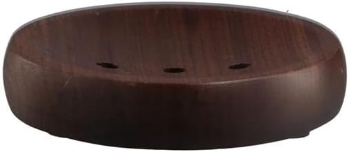 Sturdy Black Walnut Soap Dish Portable Self-Draining for Home Travel