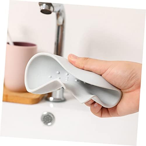 Perfect 2pcs WhiteGray Draining Soap Disk for Bathroom Kitchen Storage