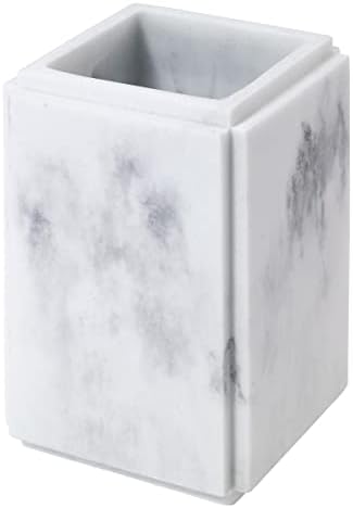 Premium Resin Tumbler Marble-Style Bathroom Organizer