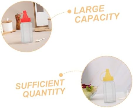 BIUDECO Mini Condiment Squeeze Bottles for Honey Ketchup Oil Travel BBQ