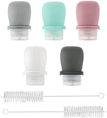 5-Piece Squeeze Bottle Set with Brushes