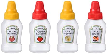 4pack Mini Squeeze Bottles for Condiments