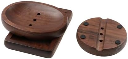 Natural Black Walnut Wooden Bar Soap Holder