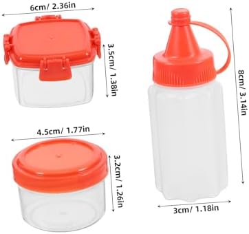 SOESFOUFU Transparent Condiment Squeeze Bottle Set