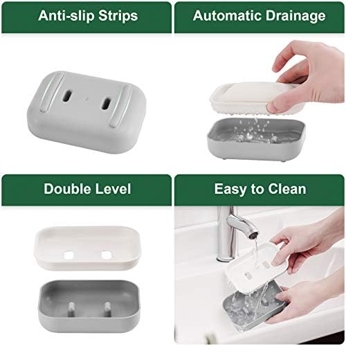 VITVITI Toothbrush Holder with 2 Cups and Soap Dish 1