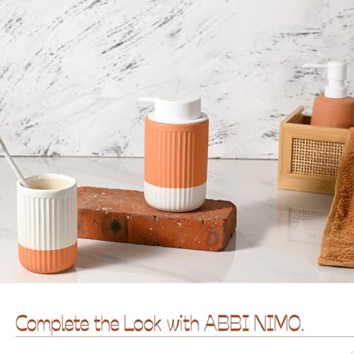 Elegant Two-Tone Ceramic Toothbrush and Organizer Holder