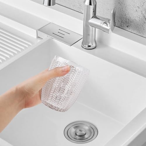 2-Piece Glass Toothbrush and Toothpaste Holder Set