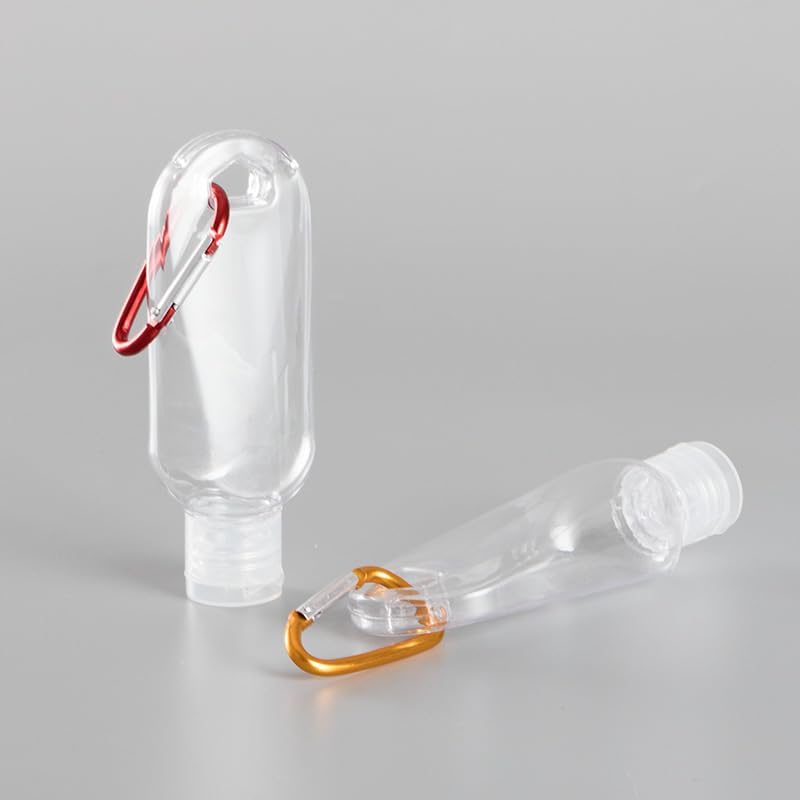 3-Pack Transparent Portable Hot Sauce Keychain Bottles