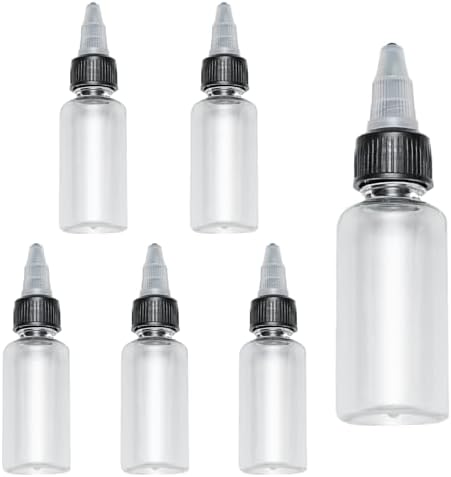 6Pcs 2 oz Clear Squeeze Bottles for Kitchen Use