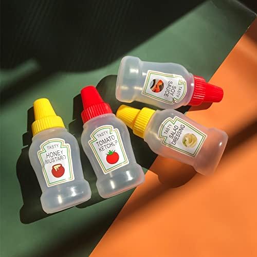 4pack Mini Squeeze Bottles for Condiments