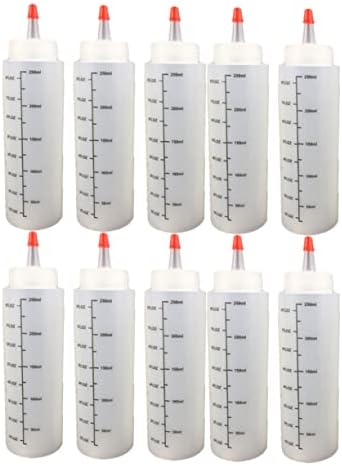 250ml Squeeze Salad Dressing Bottles with Cap Durable and Easy to Use