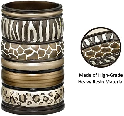 Modern Resin Tumbler with Safari Stripes