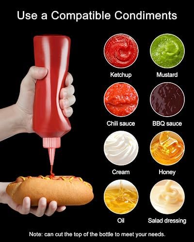 12PCS Squeeze Bottle Set - Protein Shaker restaurants for condiment dispenser