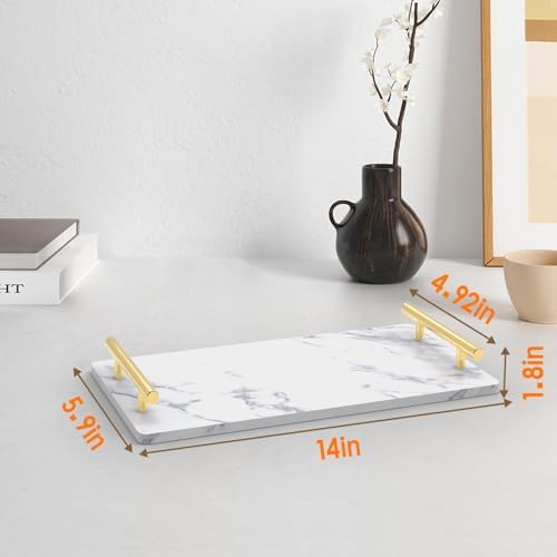 Elegant Marble Vanity Tray for Privacy Style in the Bathroom